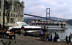 мечеть Ortakoy и Bosphorus bridge